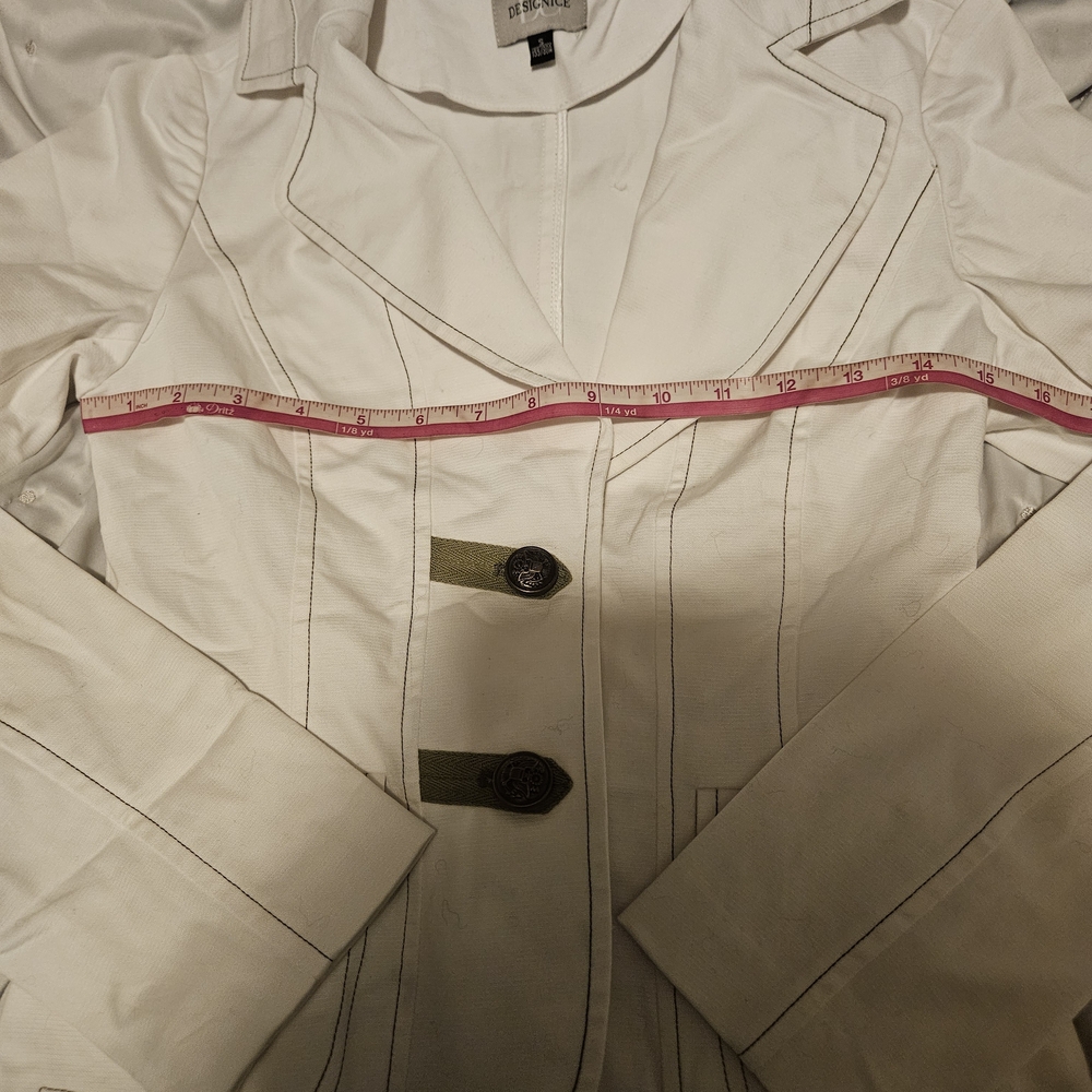 Women's Cream Blazer Jacket - Picture 2 of 4